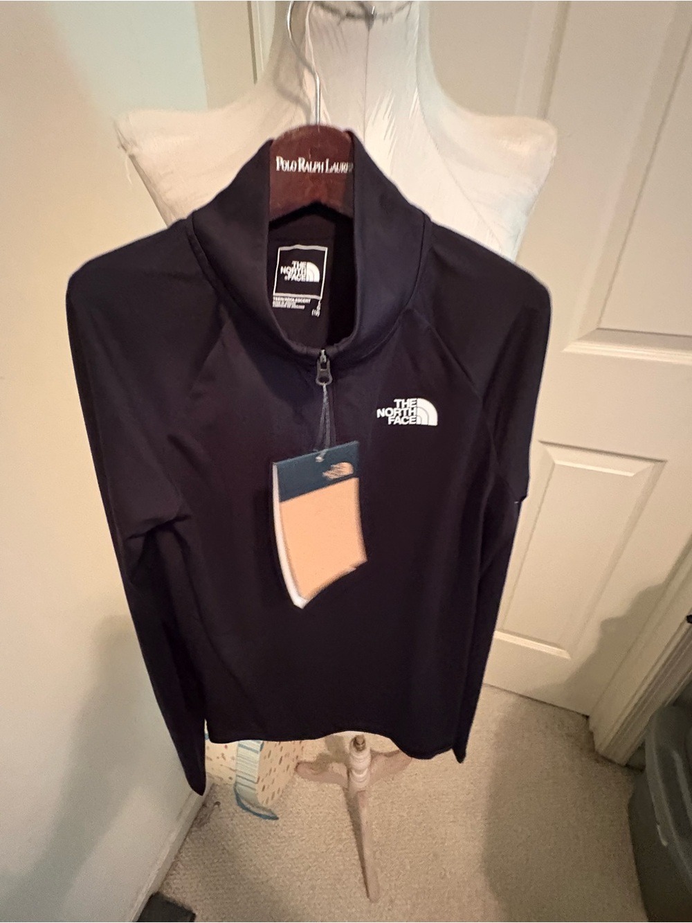 The North Face Black Teen/Adolescent Quarter-Zip Pullover NWT L/12 $45